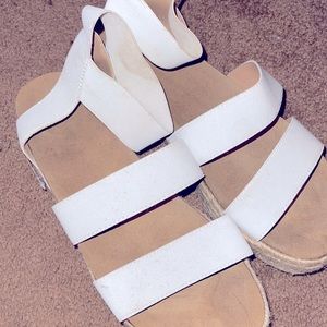 White high top sandals